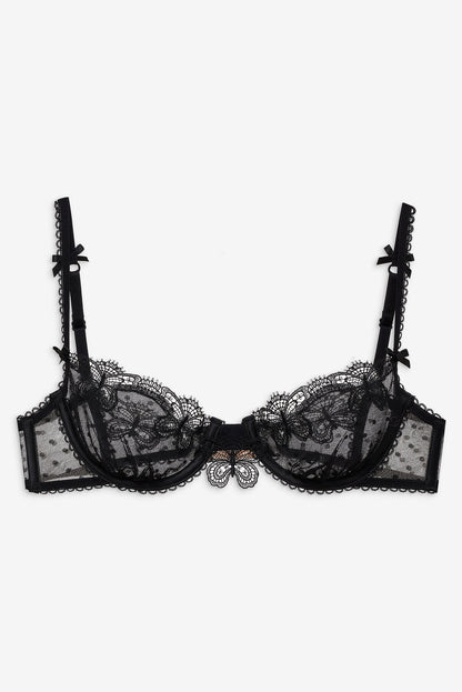 For Love and Lemons - Papillon Underwire Bra - Black