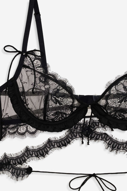 For Love and Lemons - Sonja Underwire Bra - Black