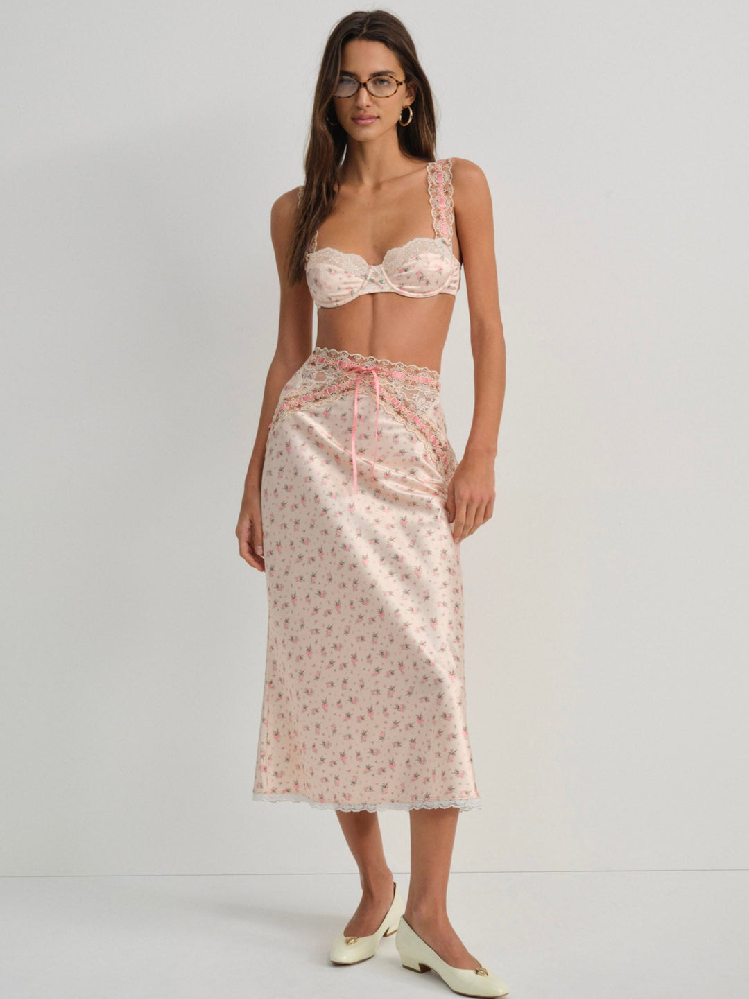 For Love and Lemons - Peaches & Cream Underwire Bra - Peach