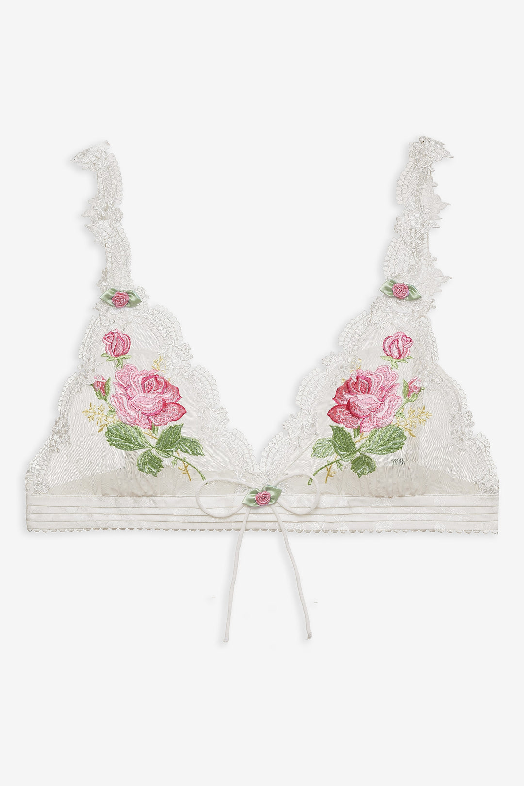 For Love and Lemons - Heirloom Rose Bralette - White