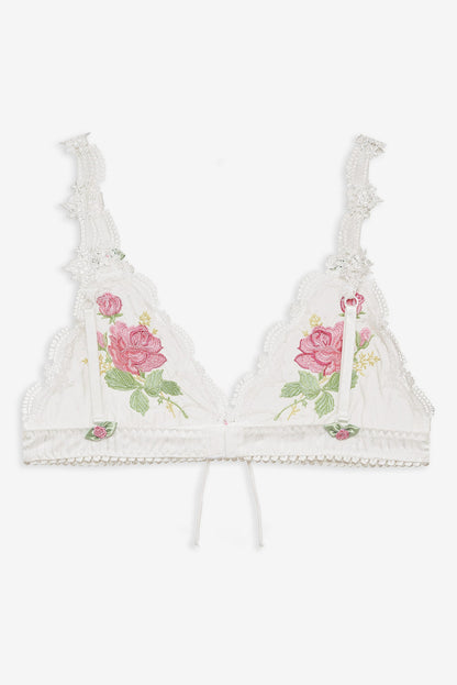 For Love and Lemons - Heirloom Rose Bralette - White