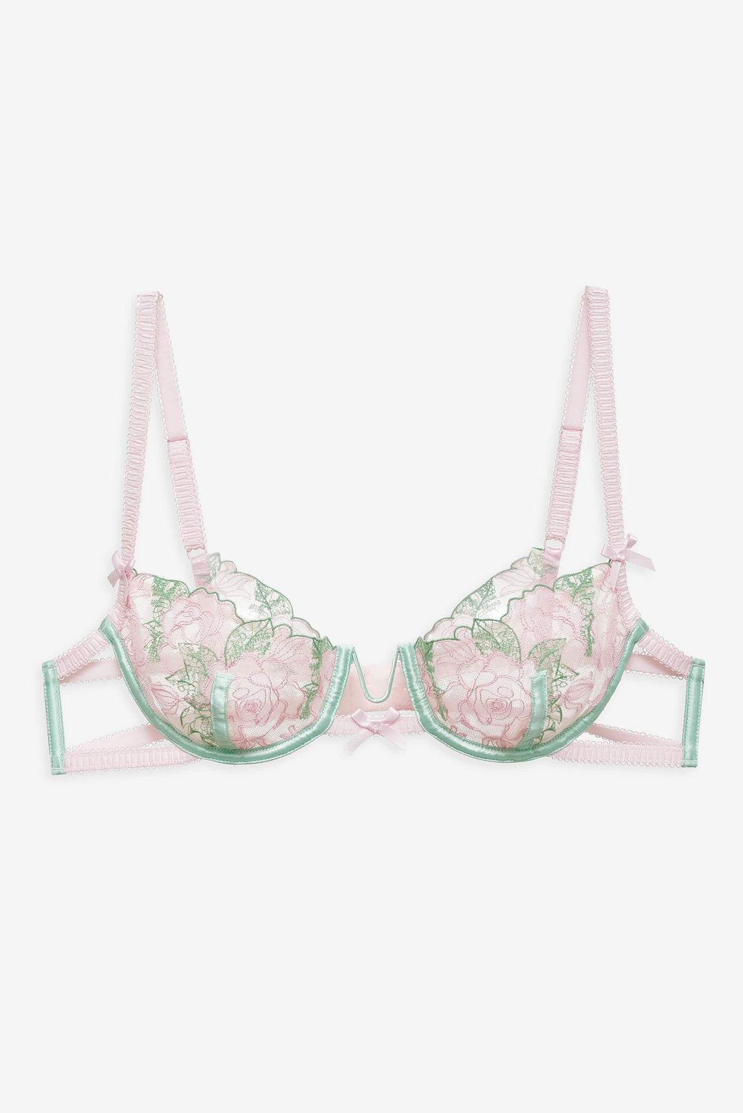 For Love and Lemons - Love Story Underwire Bra - Green