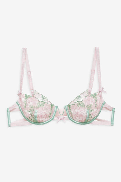 For Love and Lemons - Love Story Underwire Bra - Green