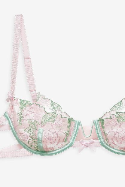 For Love and Lemons - Love Story Underwire Bra - Green