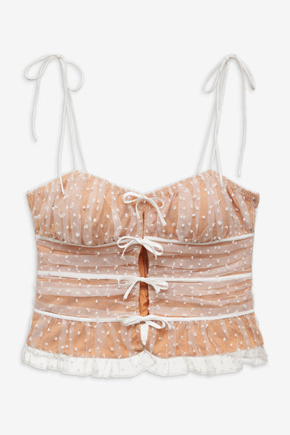 For Love and Lemons - Devon Dot Bustier - White