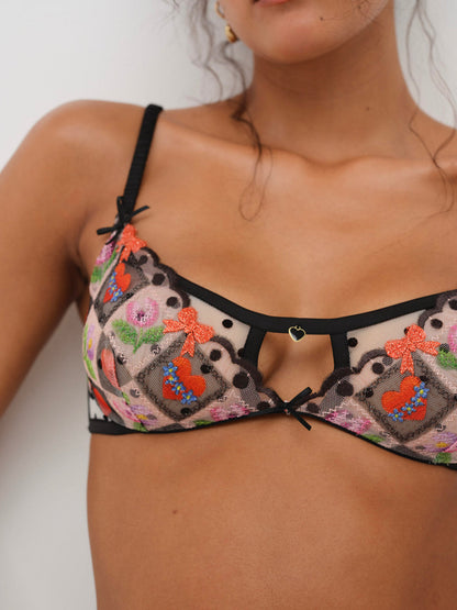 For Love and Lemons - Paris Underwire Bra - Red