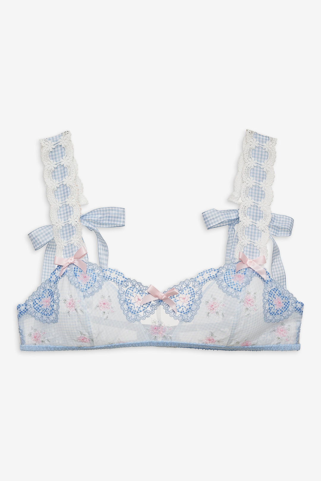 For Love and Lemons - Dainty Doily Bralette - Blue