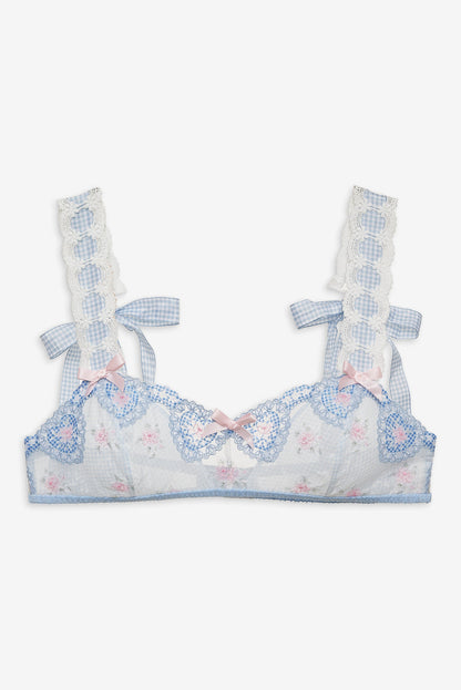 For Love and Lemons - Dainty Doily Bralette - Blue