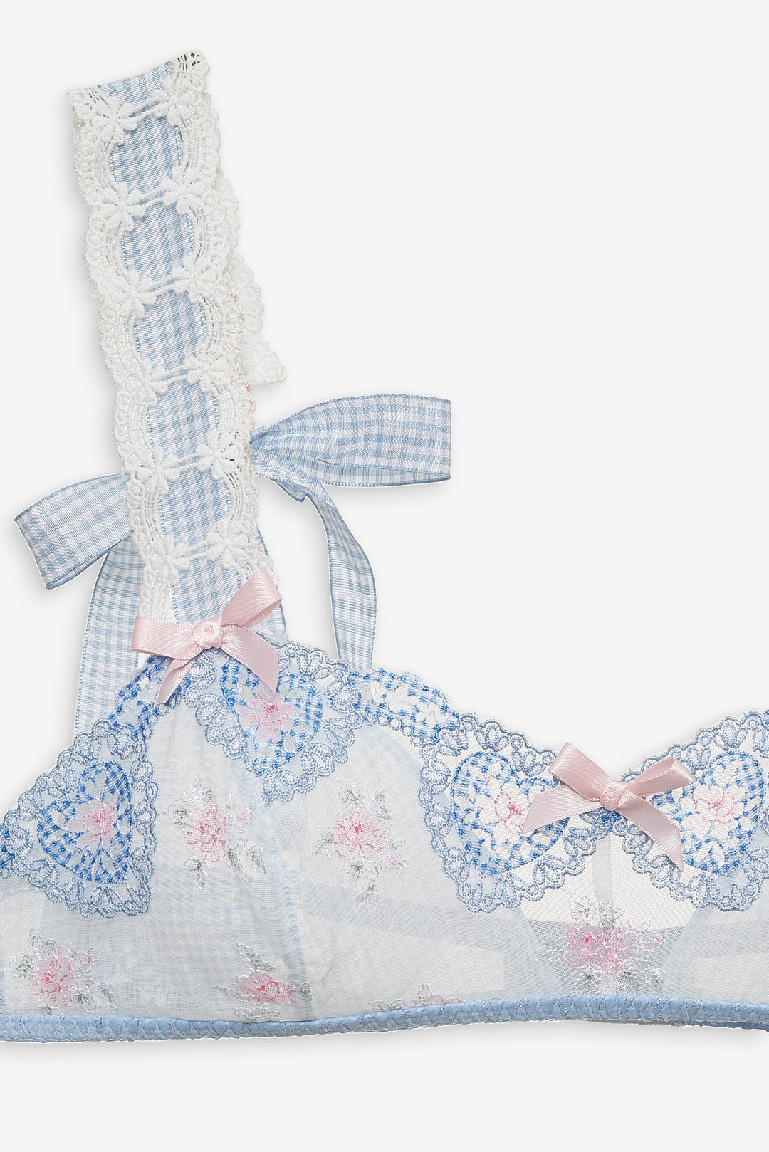 For Love and Lemons - Dainty Doily Bralette - Blue