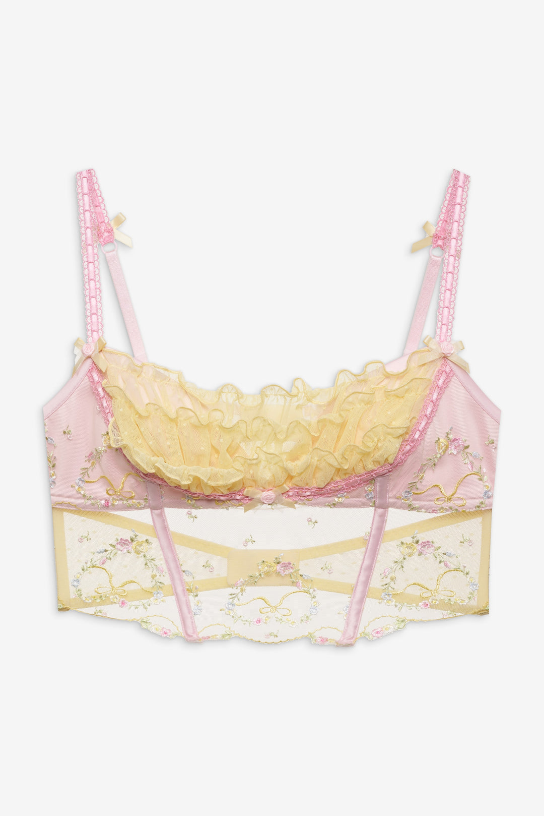 For Love and Lemons - Sunny Bouquet Bustier - Multi Yellow