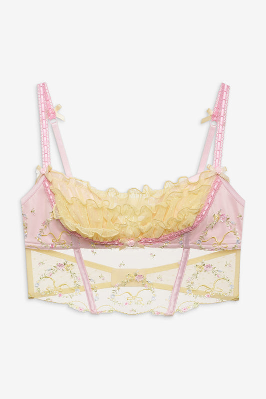 For Love and Lemons - Sunny Bouquet Bustier - Multi Yellow