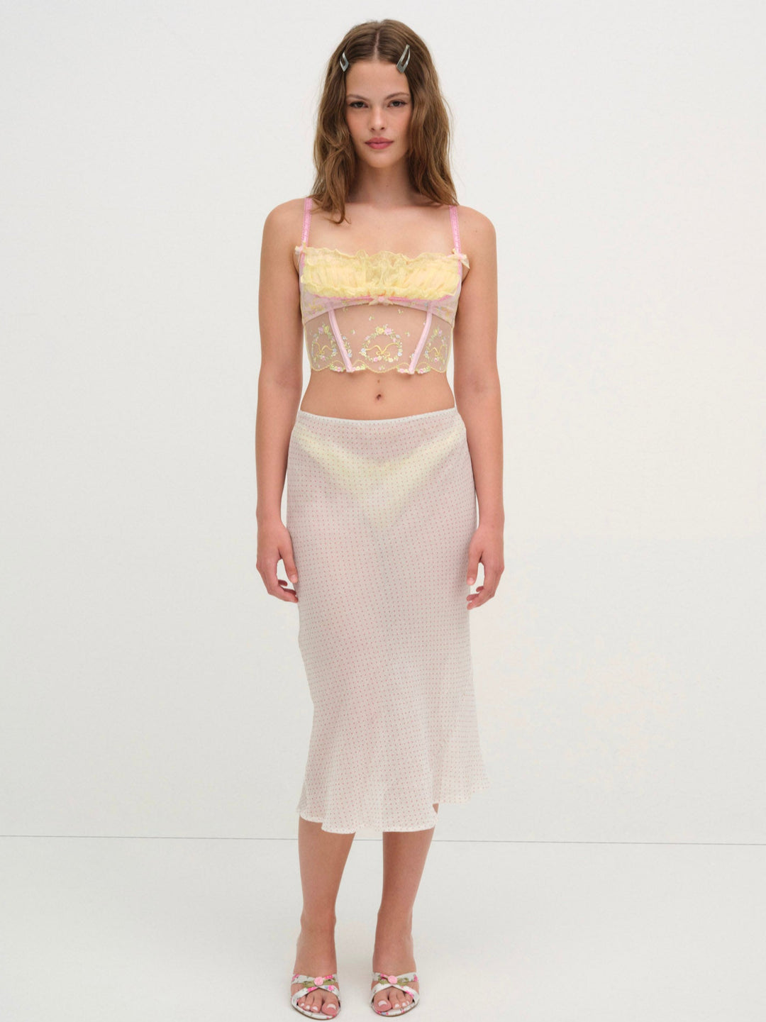 For Love and Lemons - Sunny Bouquet Bustier - Multi Yellow