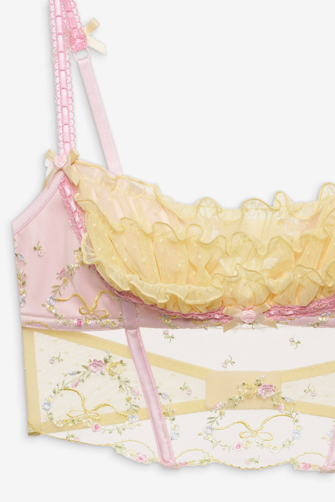 For Love and Lemons - Sunny Bouquet Bustier - Multi Yellow