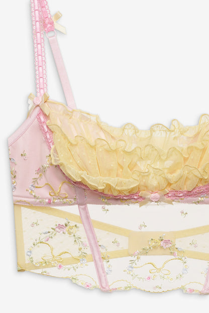 For Love and Lemons - Sunny Bouquet Bustier - Multi Yellow