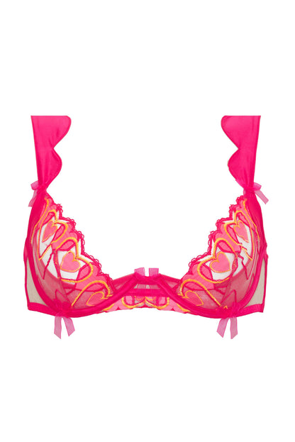 For Love and Lemons - Graphic Hearts Bra - Pink