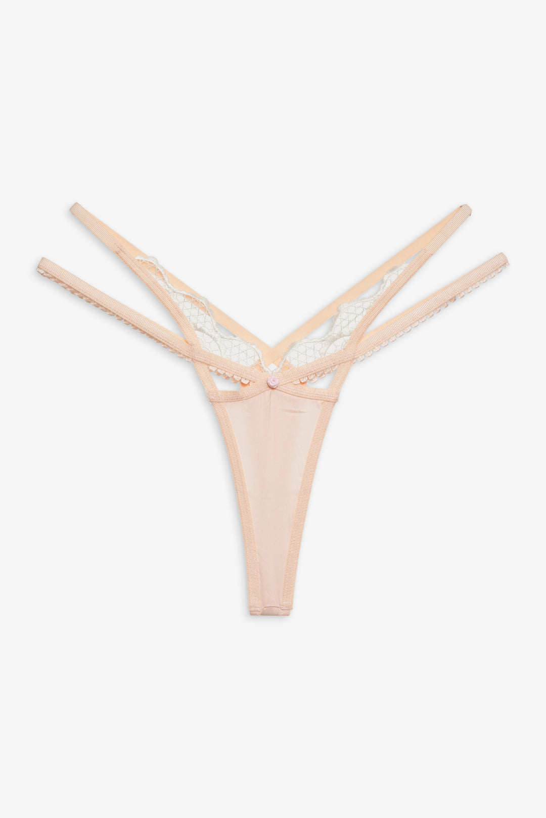For Love and Lemons - Tea Cake Lace Thong Panty - White