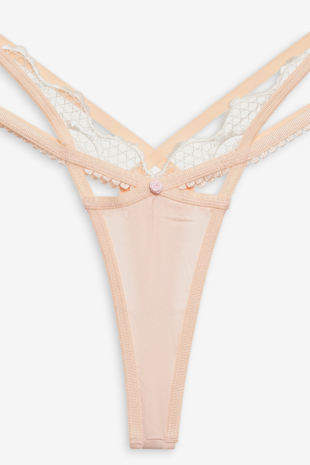 For Love and Lemons - Tea Cake Lace Thong Panty - White