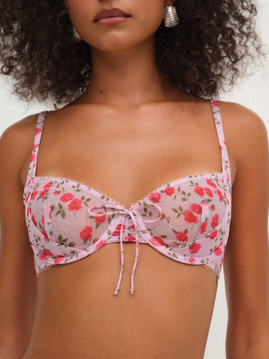 For Love and Lemons - Lottie Underwire Bra - Pink