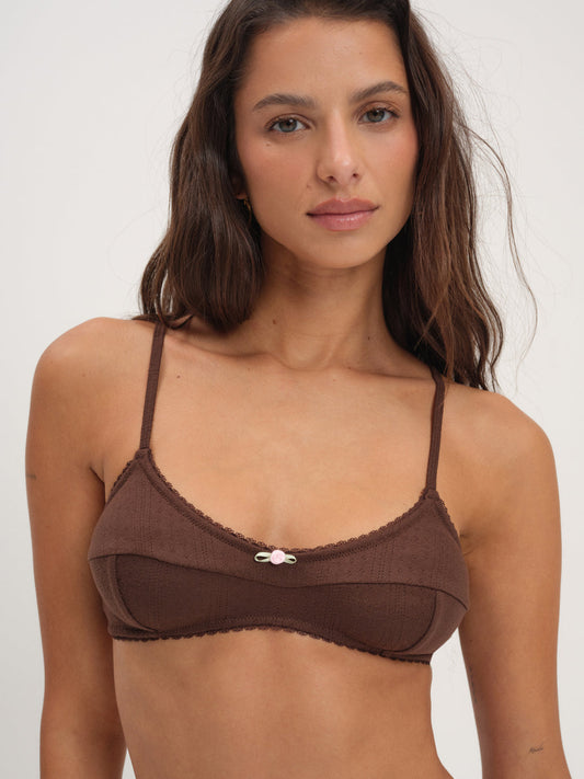 For Love and Lemons - Elliana Bralette - Chocolate