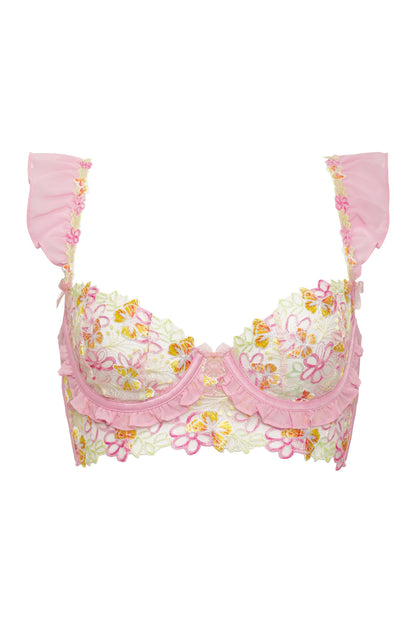 For Love and Lemons - Sunset Butterfly Underwire Bra - Pink