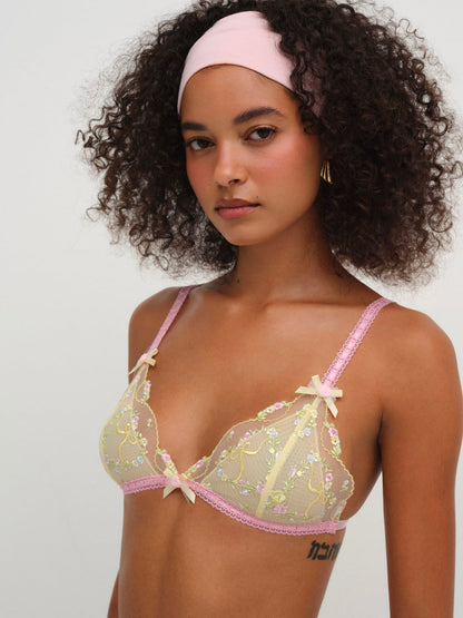 For Love and Lemons - Sunny Bouquet Bralette - Multi Yellow
