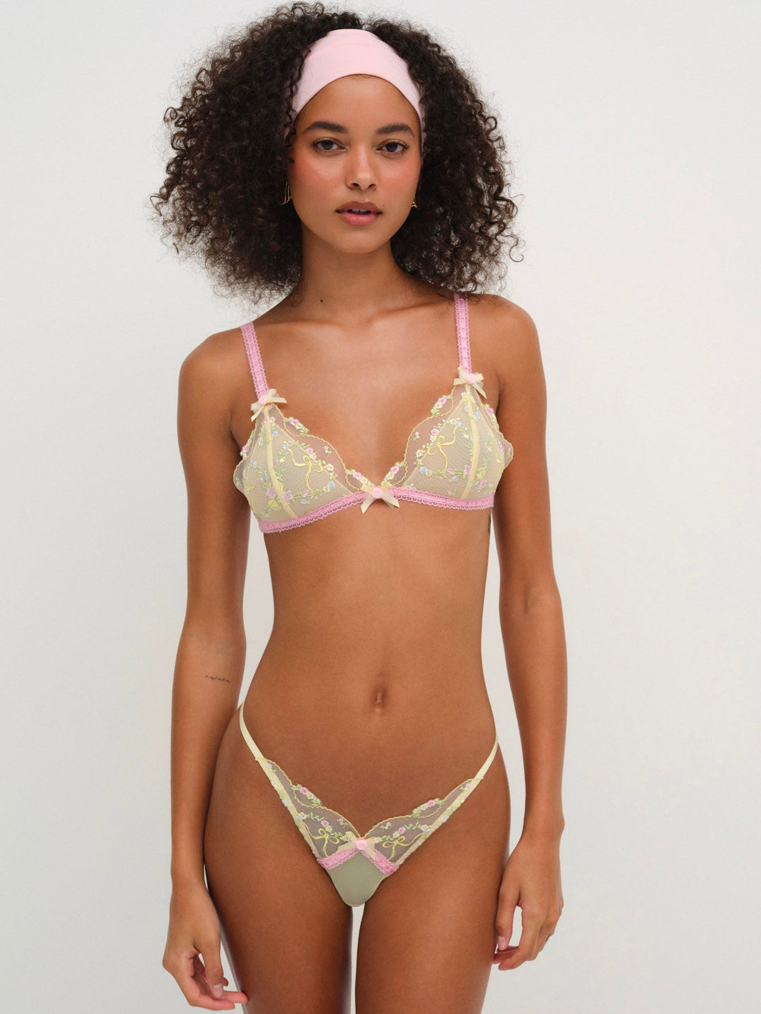 For Love and Lemons - Sunny Bouquet Bralette - Multi Yellow