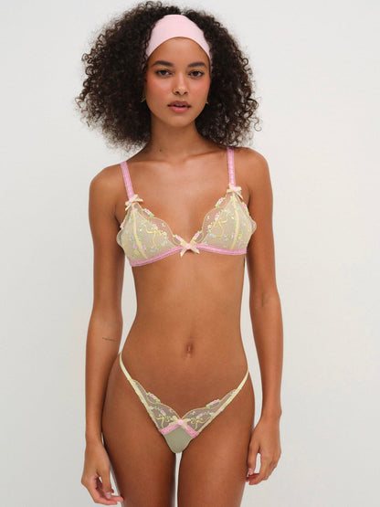 For Love and Lemons - Sunny Bouquet Bralette - Multi Yellow