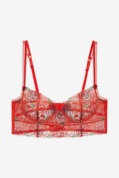 For Love and Lemons - Gene Underwire Bra - Red