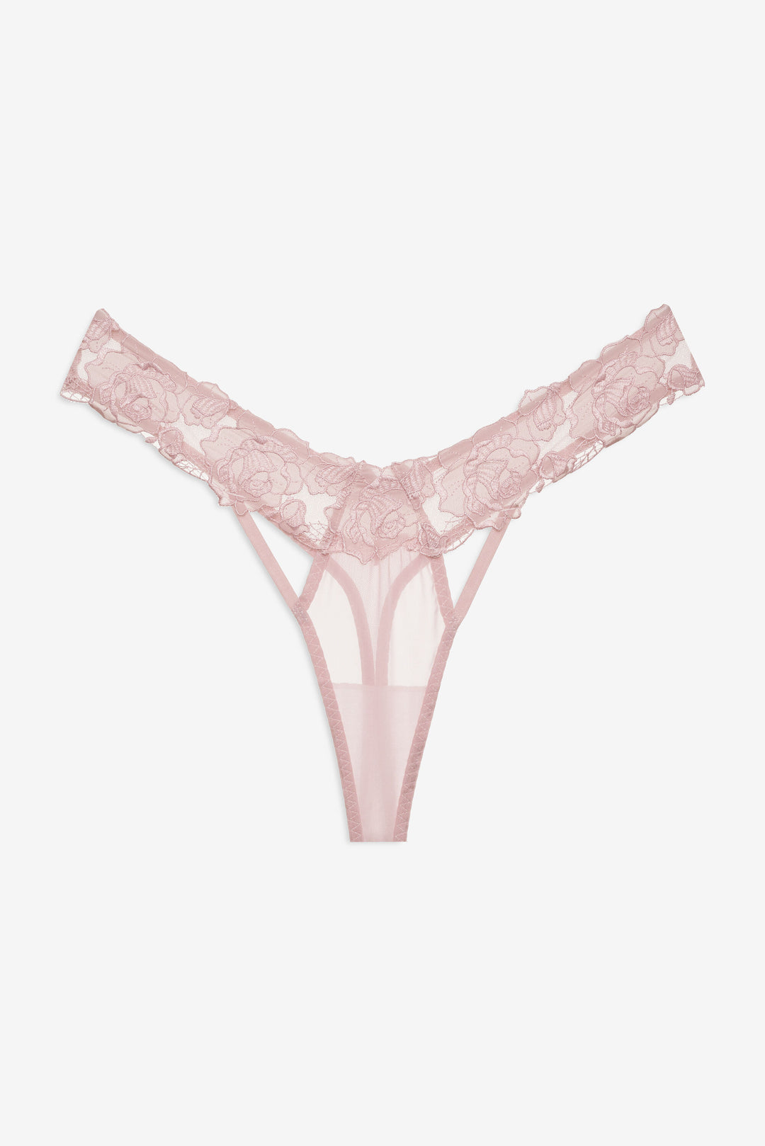 For Love and Lemons - Blissful Blooms Thong Panty - Pink