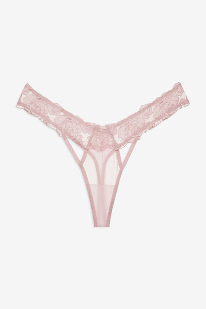 For Love and Lemons - Blissful Blooms Thong Panty - Pink