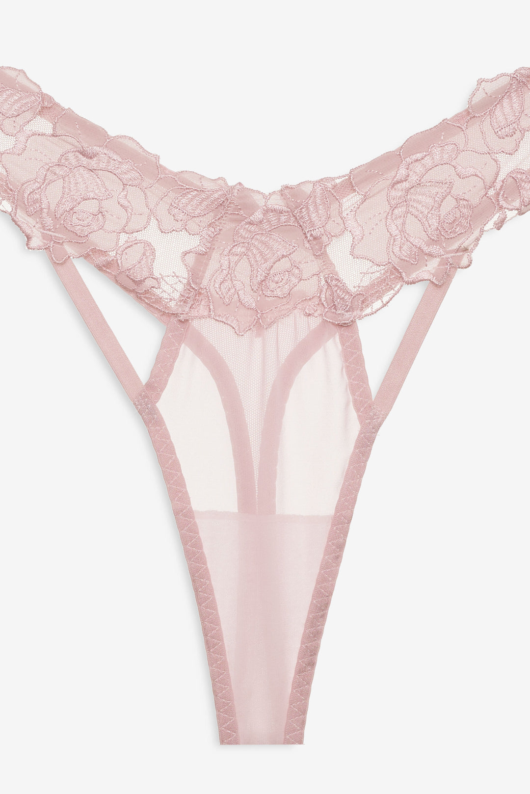 For Love and Lemons - Blissful Blooms Thong Panty - Pink