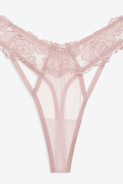 For Love and Lemons - Blissful Blooms Thong Panty - Pink