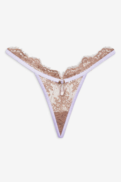 For Love and Lemons - Holly Thong Panty - Chocolate