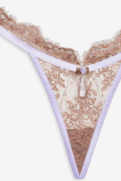 For Love and Lemons - Holly Thong Panty - Chocolate