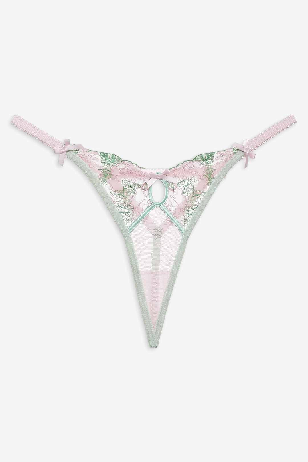 For Love and Lemons - Love Story Thong Panty - Green
