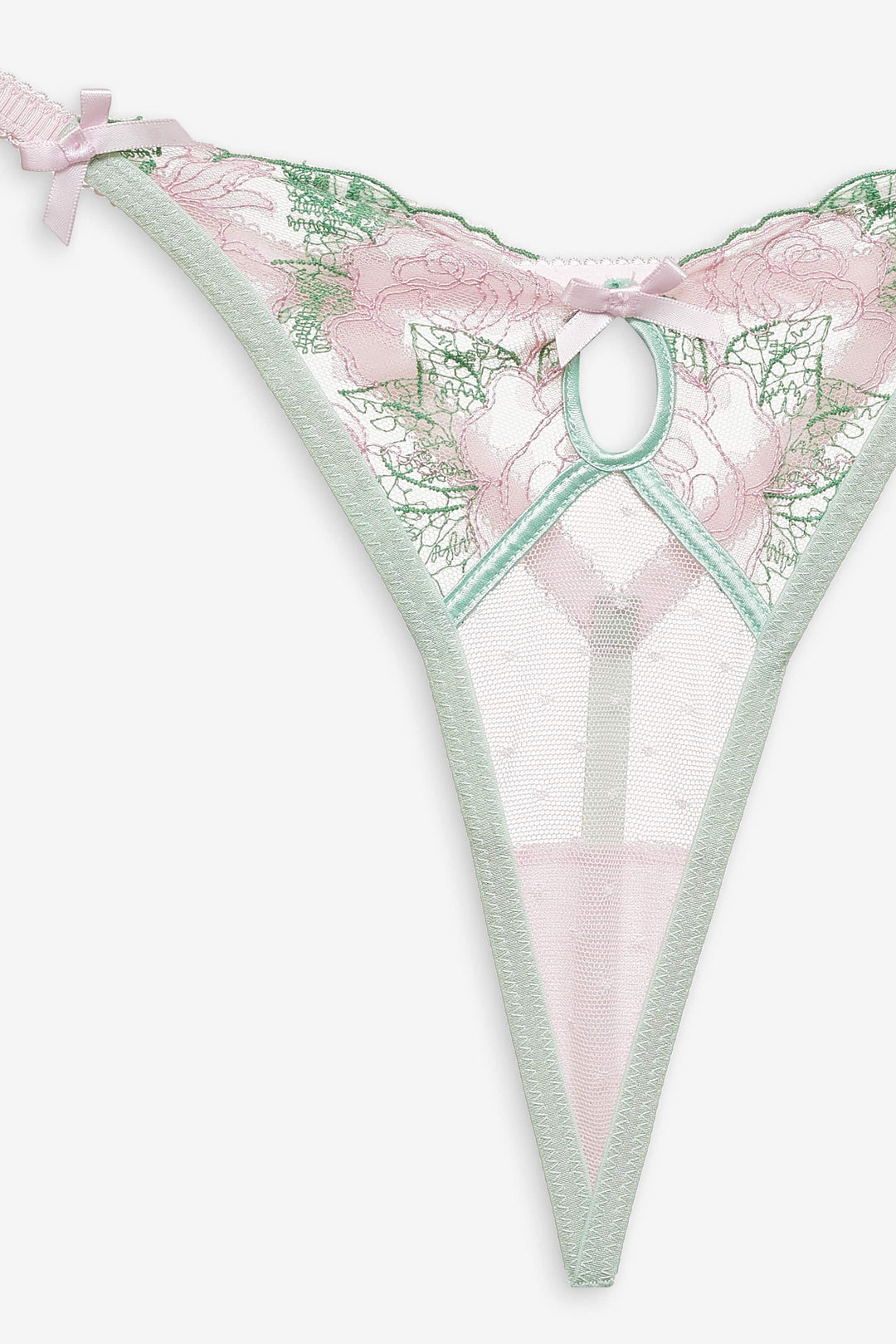 For Love and Lemons - Love Story Thong Panty - Green