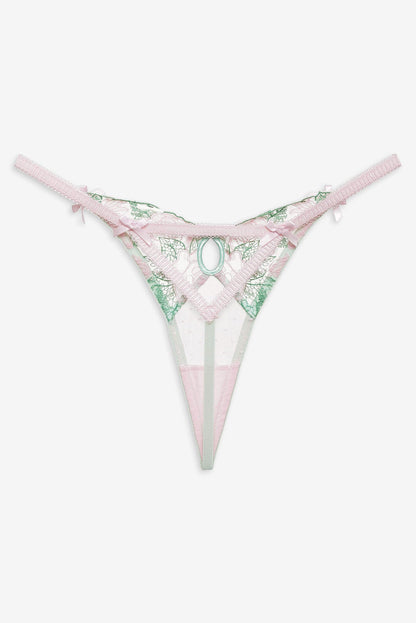 For Love and Lemons - Love Story Thong Panty - Green