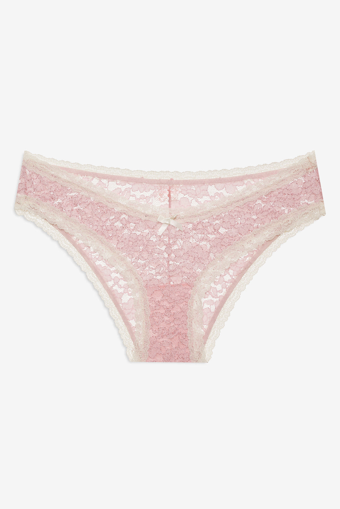 For Love and Lemons - Pamela Stretch Lace Cheeky Panty - Pink