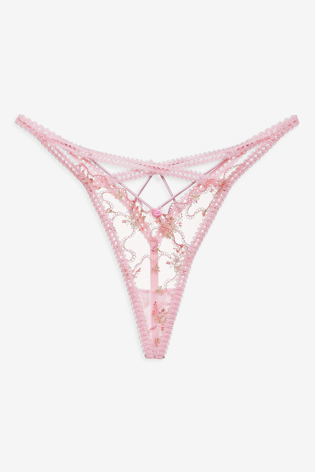 For Love and Lemons - Dainty Daphne Thong Panty - Pink