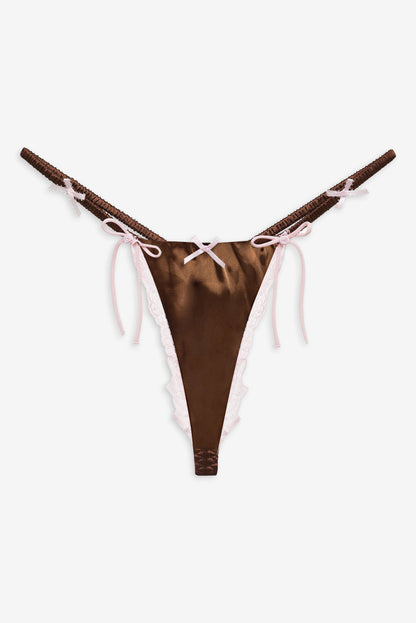 For Love and Lemons - Jaden Thong Panty - Chocolate