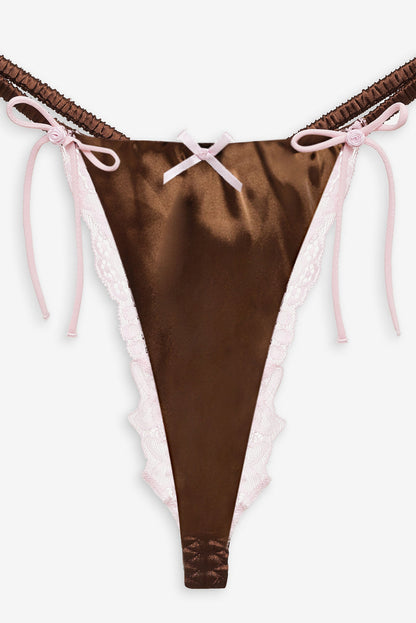 For Love and Lemons - Jaden Thong Panty - Chocolate