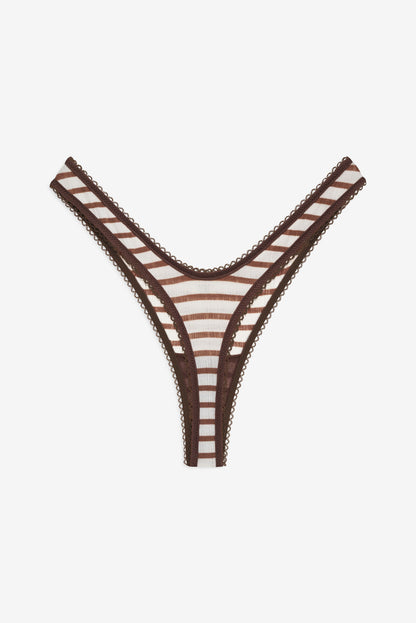 For Love and Lemons - Bella Thong Panty - Brown