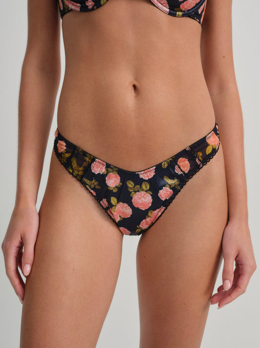 For Love and Lemons - Kayla Thong Panty - Navy