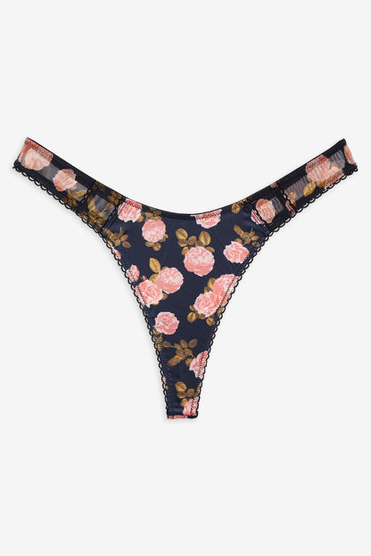 For Love and Lemons - Kayla Thong Panty - Navy