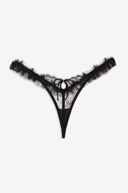 For Love and Lemons - Sonja Thong Panty - Black