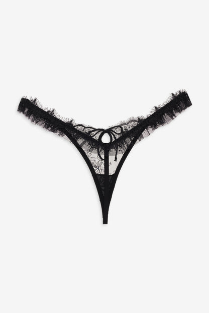 For Love and Lemons - Sonja Thong Panty - Black