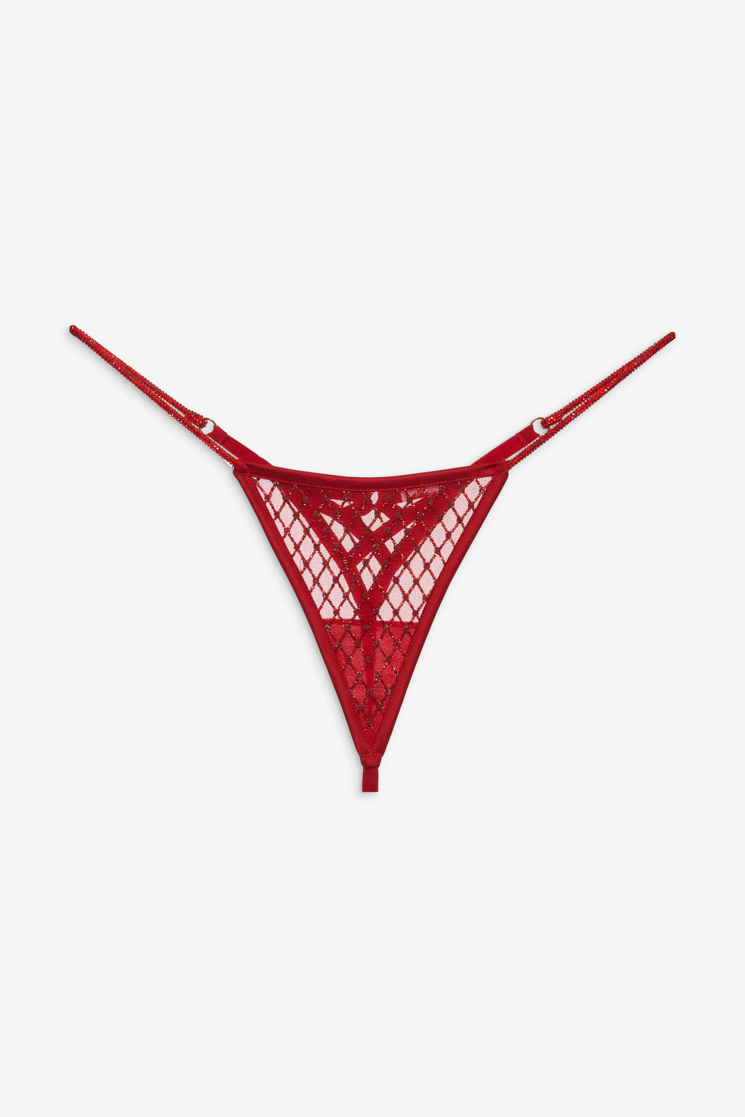 For Love and Lemons - Glitter Thong Panty - Red