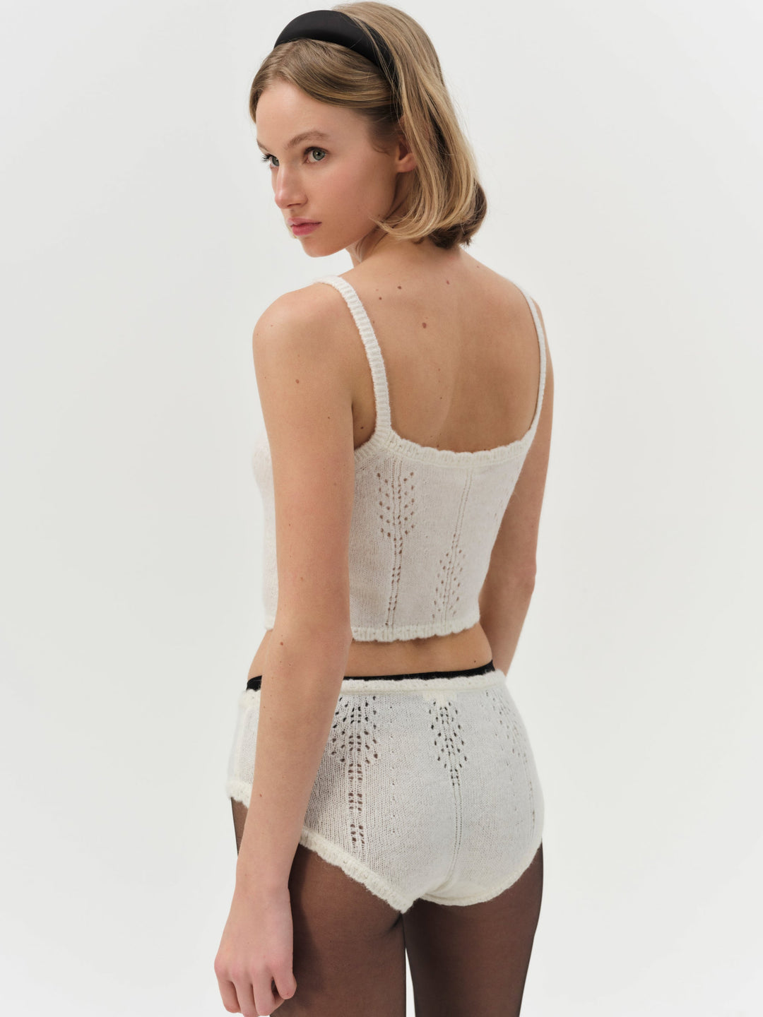 For Love and Lemons - London Knit Panty - Cream