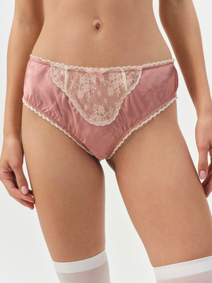 For Love and Lemons - Juliet High-Waist Panty - Terracotta