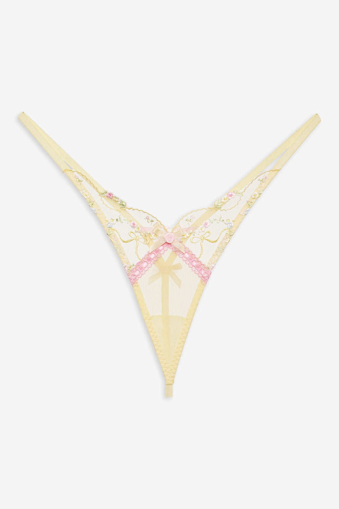 For Love and Lemons - Sunny Bouquet Thong Panty - Multi Yellow